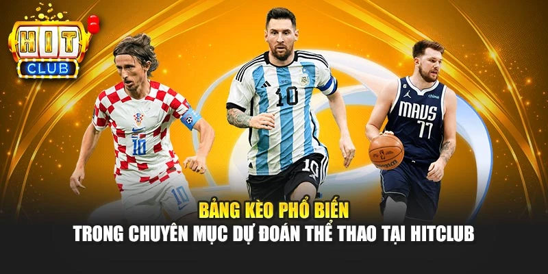 Bảng kèo phổ biến trong chuyên mục dự đoán thể thao tại Hitclub